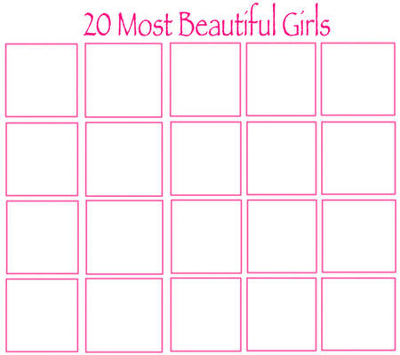High Quality 20 most beautiful girls Blank Meme Template