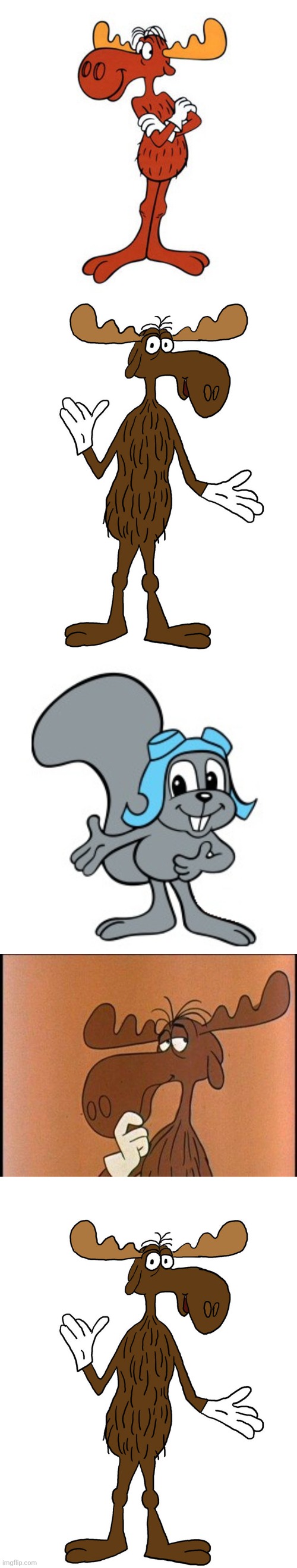 Bad pun Rocky and Bullwinkle Blank Meme Template