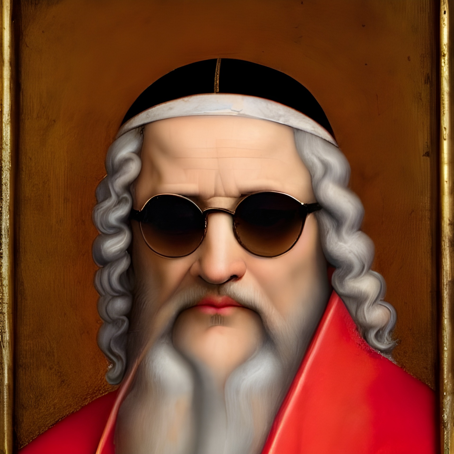 God in Sunglasses Blank Meme Template