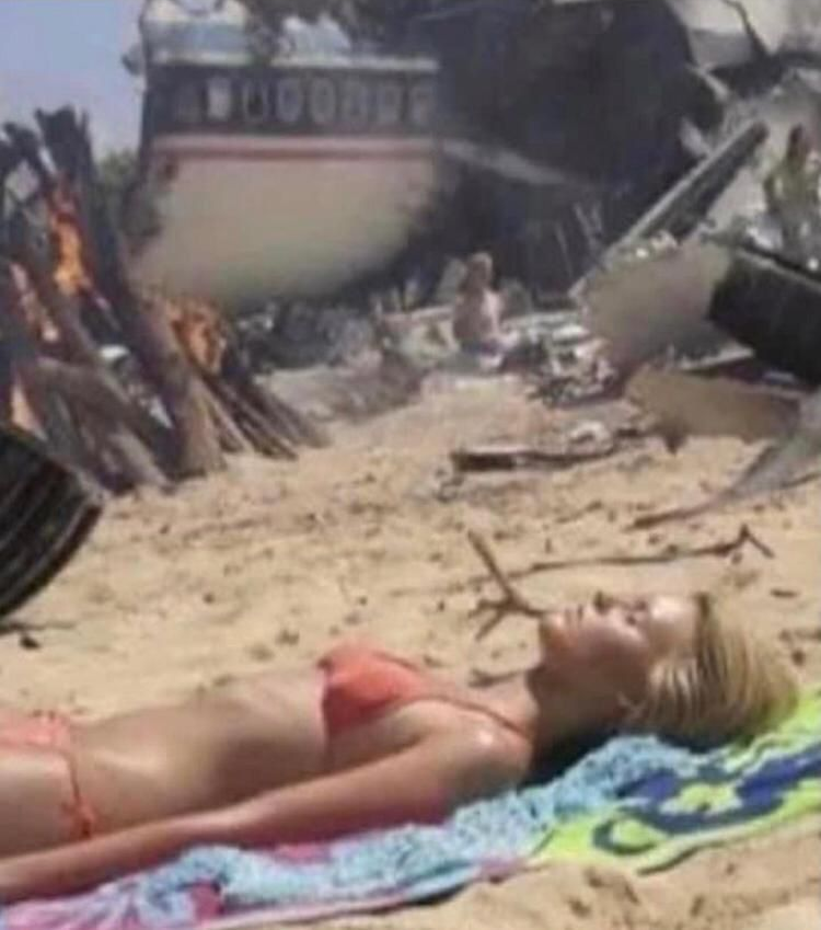 woman sunbathing Blank Meme Template
