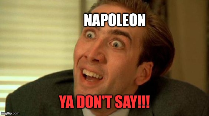 Ya don't say! | NAPOLEON YA DON'T SAY!!! | image tagged in ya don't say | made w/ Imgflip meme maker