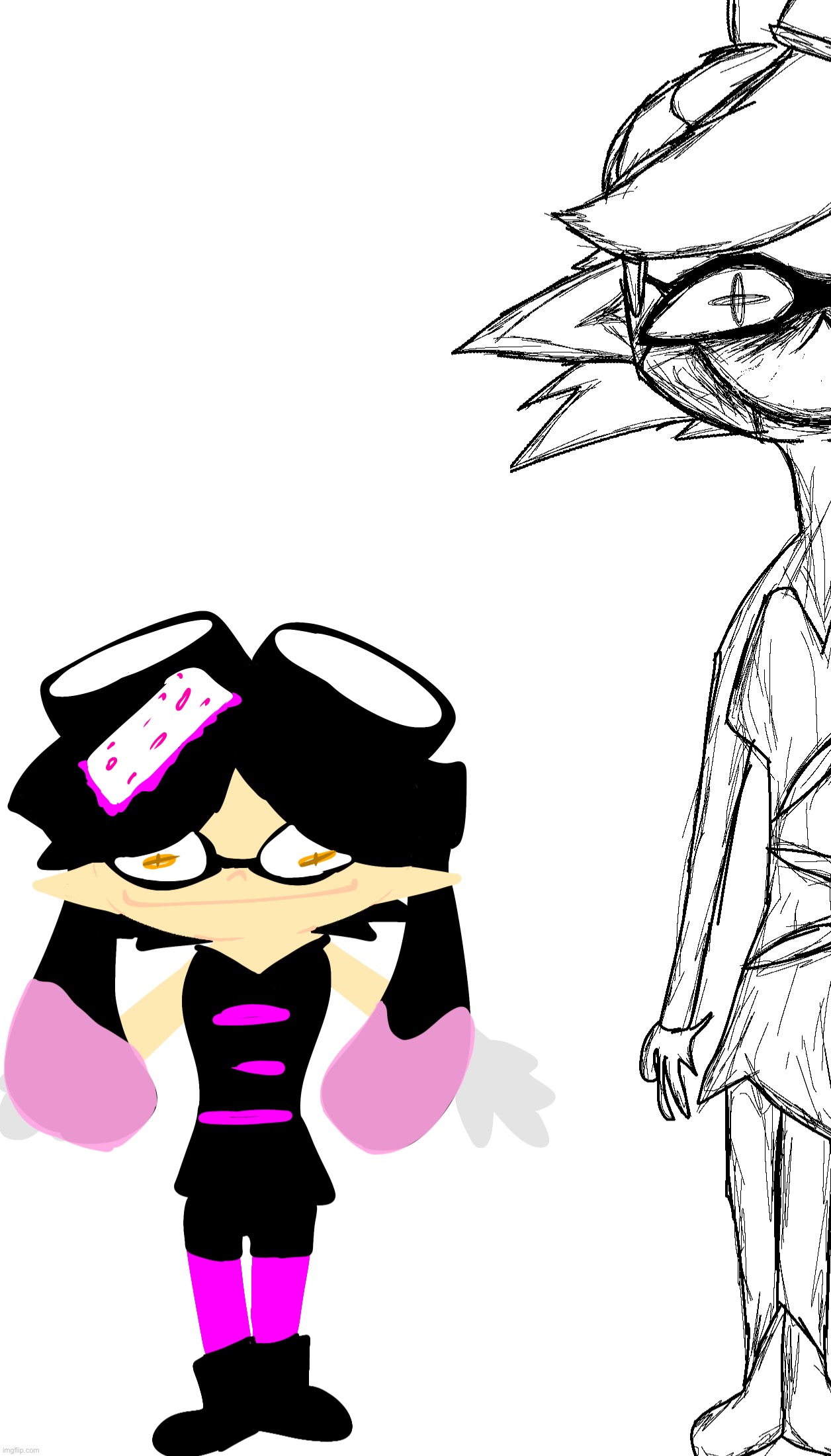 Callie is so awesome. | image tagged in just a drawing of callie,nothing wrong with it | made w/ Imgflip meme maker