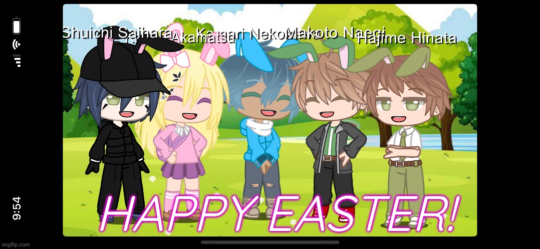 Happy Easter from the Protag Gang | HAPPY EASTER! | made w/ Imgflip meme maker