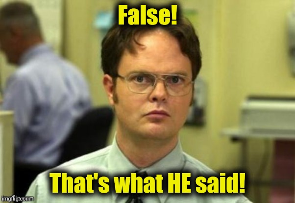 False! That's what HE said! | made w/ Imgflip meme maker