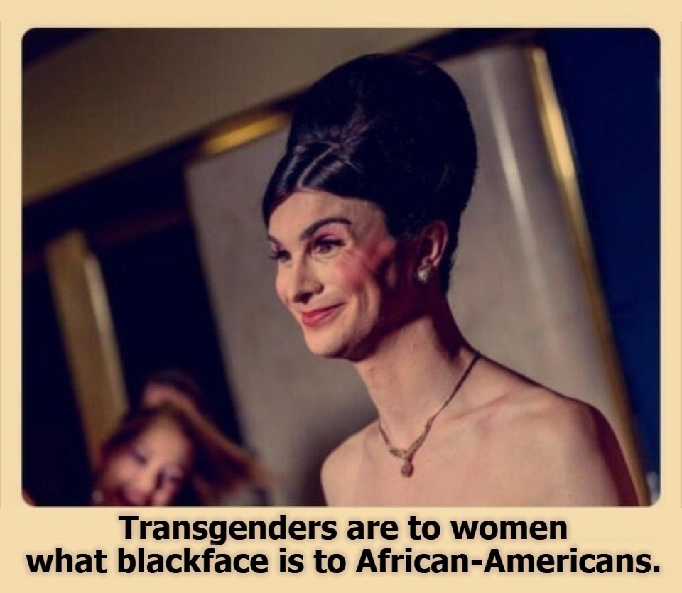 Transgenders are to women what blackface is to African-Americans. | image tagged in tired of hearing about transgenders,transgenders,blackface,african americans,perversion,war on women | made w/ Imgflip meme maker