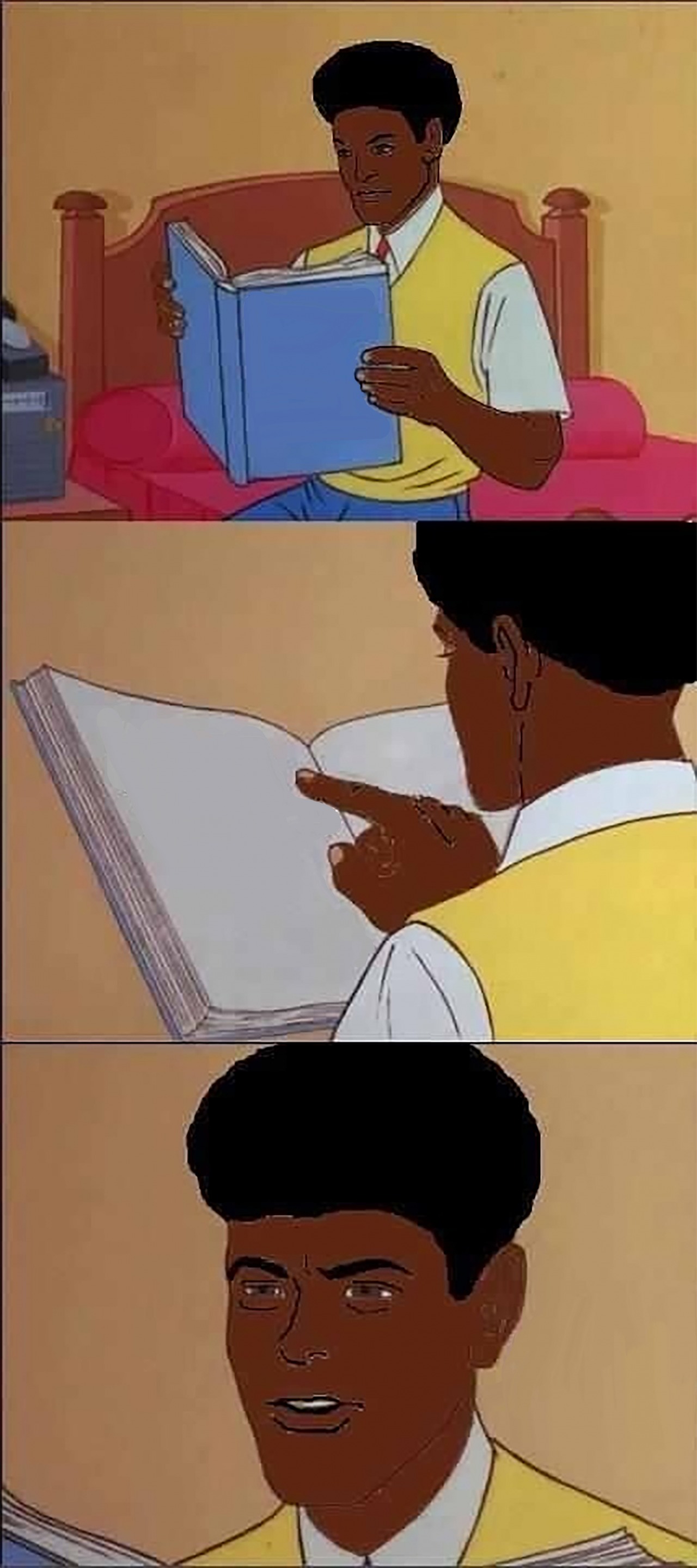 High Quality Black Peter Parker Reading Blank Meme Template