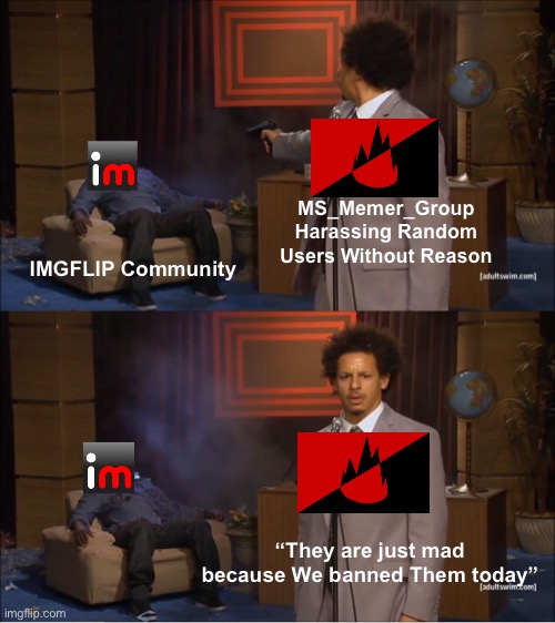 MSMG Lore: | MS_Memer_Group Harassing Random Users Without Reason; IMGFLIP Community; “They are just mad because We banned Them today” | image tagged in memes,who killed hannibal | made w/ Imgflip meme maker