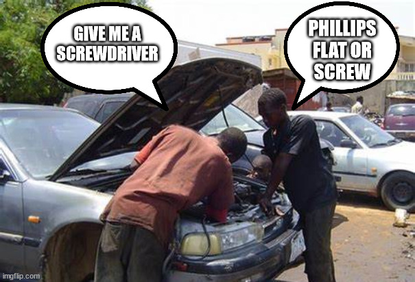 PHILLIPS
FLAT OR
SCREW; GIVE ME A
SCREWDRIVER | image tagged in cars,dad,funny | made w/ Imgflip meme maker