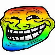 rainbow troll face Blank Meme Template