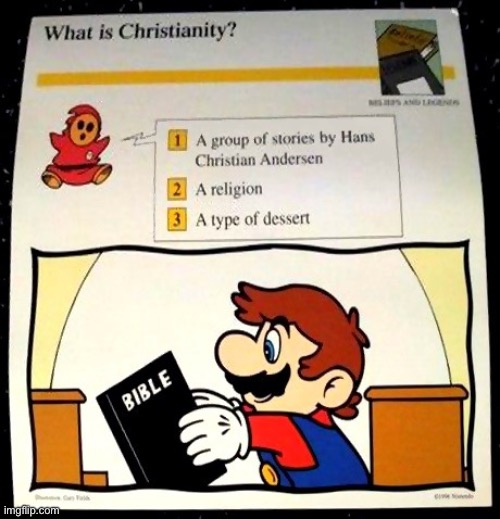 lol | image tagged in memes,mario,funny,bible | made w/ Imgflip meme maker