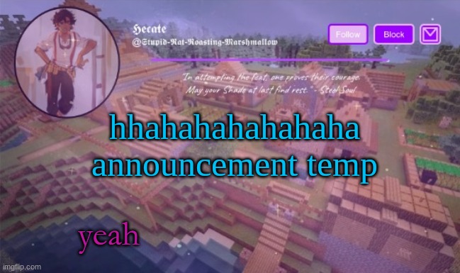 Del announcement temp (Thx Hecate) | hhahahahahahaha announcement temp; yeah | image tagged in del announcement temp thx hecate | made w/ Imgflip meme maker