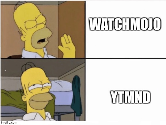 Homer Simpson Drake Meme Template | WATCHMOJO; YTMND | image tagged in homer simpson drake meme template | made w/ Imgflip meme maker