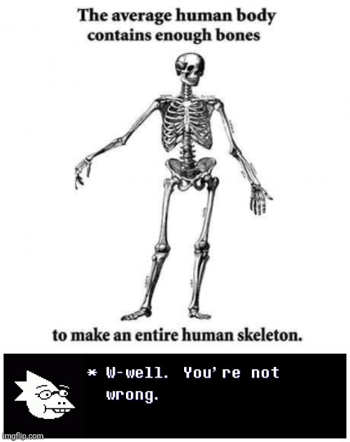 Why didn't I think of that - oh wait... | image tagged in the average human body contains enough bones,you're not wrong,thanks captain obvious | made w/ Imgflip meme maker