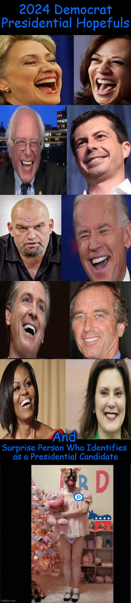 Choose Your Favorite Candidate | 2024 Democrat Presidential Hopefuls; And | image tagged in politics,political humor,democrat,presidential candidates,2024,choices | made w/ Imgflip meme maker