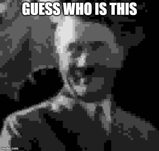 hint: he has a silly mustache | GUESS WHO IS THIS | image tagged in idk,tags,memes | made w/ Imgflip meme maker