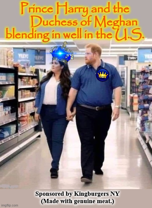 Hazzer and Megs Stateside | Sponsored by Kingburgers NY
(Made with genuine meat.) | image tagged in weird-fat-man-eating-burger | made w/ Imgflip meme maker