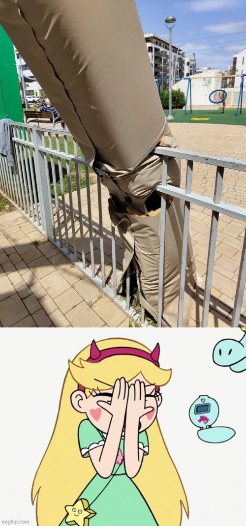 Ran the support beams thru the fence, boss | image tagged in star butterfly severe facepalm,you had one job,star vs the forces of evil | made w/ Imgflip meme maker