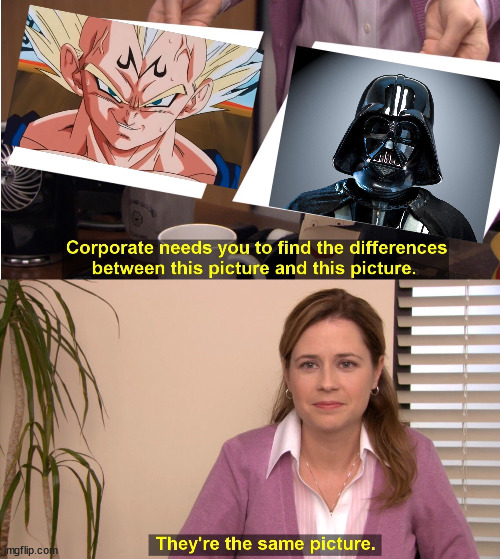 i mean, think about it. | image tagged in memes,they're the same picture,dragon ball z,star wars | made w/ Imgflip meme maker