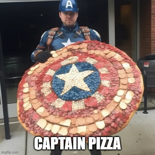 Get That Man a Tasty Shield | CAPTAIN PIZZA | image tagged in captain america | made w/ Imgflip meme maker