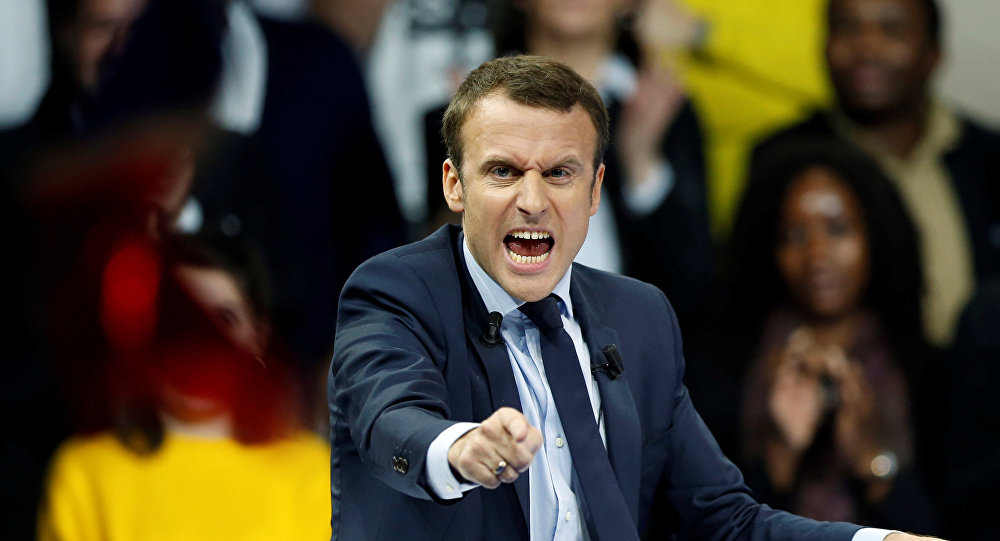 Angry macron Blank Meme Template