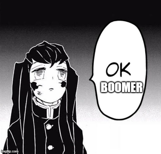 BOOMER | image tagged in fun,ok boomer | made w/ Imgflip meme maker