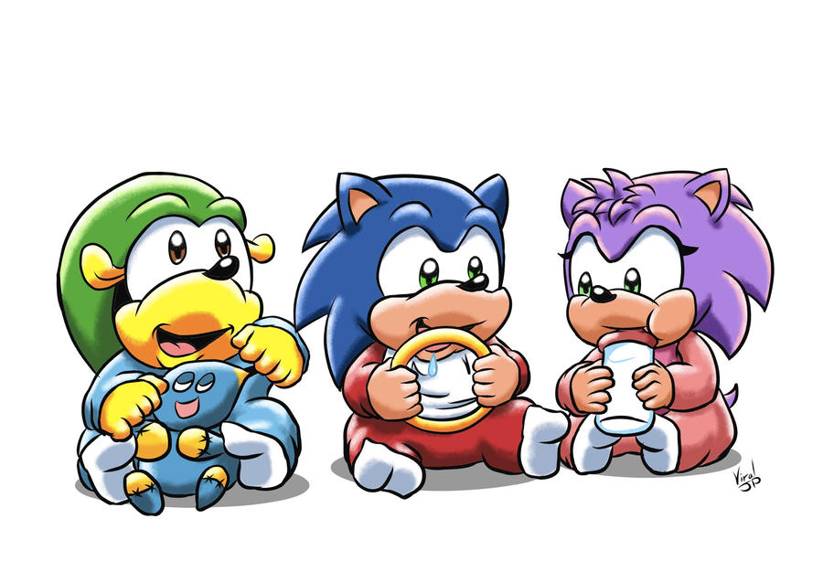 High Quality AT Baby Sonic and Family Blank Meme Template