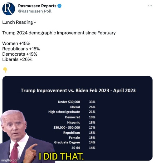 Technically all democrats Did That | I DID THAT. | image tagged in biggest loser,democrats,donald trump,winning | made w/ Imgflip meme maker