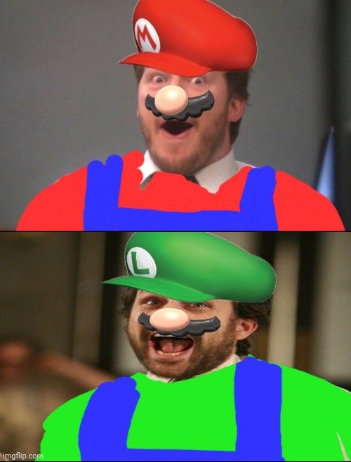Nintendo's Mario n Luigi Celebrate Dethroning Woke Disney | image tagged in nintendo,beating,disney,super mario,chris pratt,charlie day | made w/ Imgflip meme maker