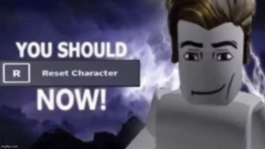 reset it now! | image tagged in roblox | made w/ Imgflip meme maker