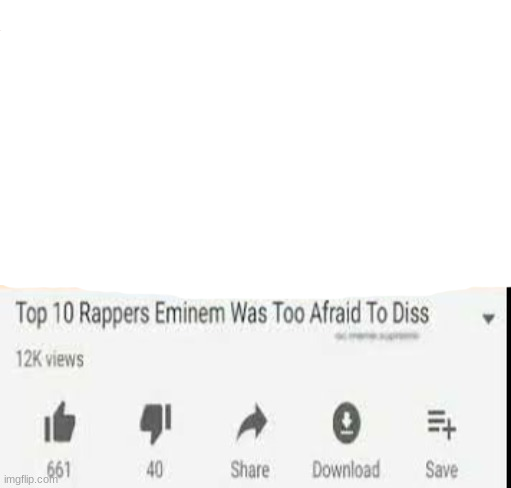 Top 10 Rappers Eminem Was Too Afraid To Diss Blank Meme Template