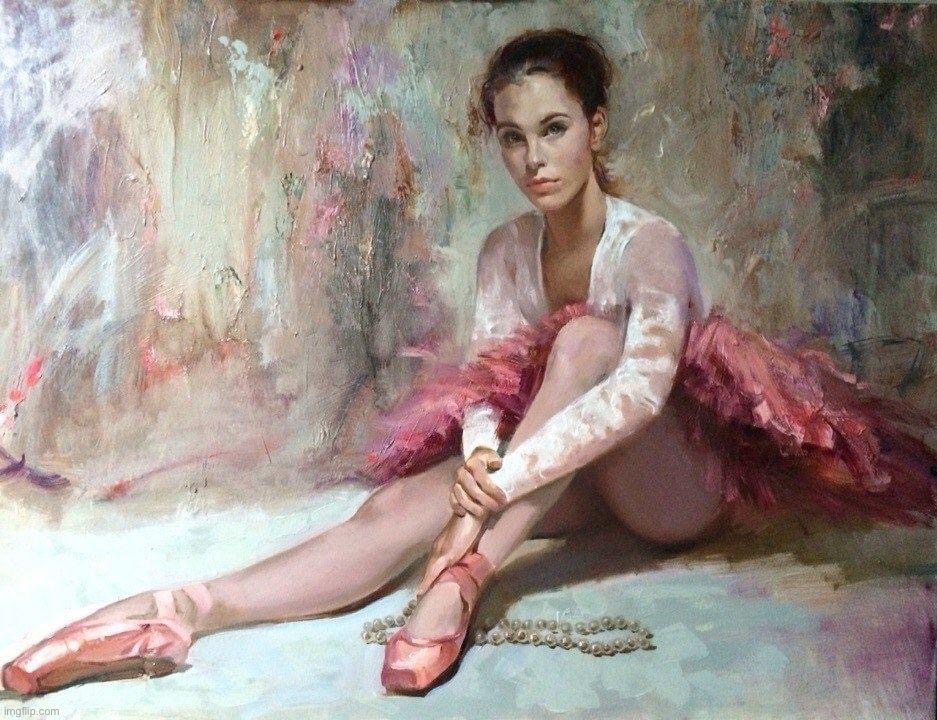 "Ballerina In A Pink Dress"  -Irene Sheri- | image tagged in ballerina in a pink dress -irene sheri- | made w/ Imgflip meme maker