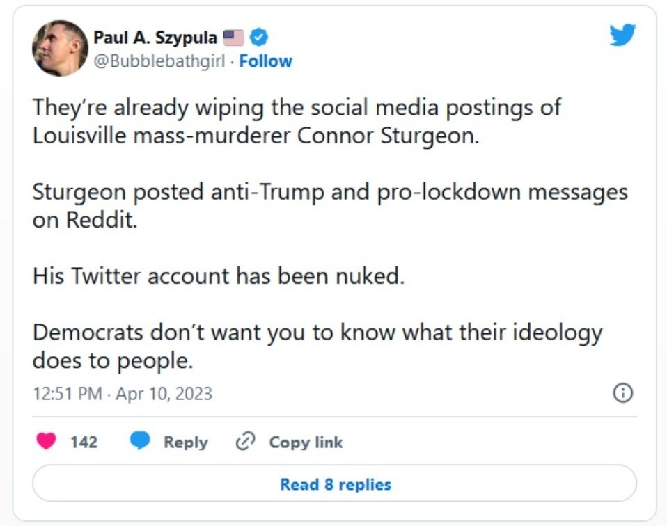 They're already wiping the social media postings of Louisville mass-murderer Connor Sturgeon | image tagged in triggered liberal,angry sjw,the murderer,liberal hypocrisy,mental illness,full retard | made w/ Imgflip meme maker