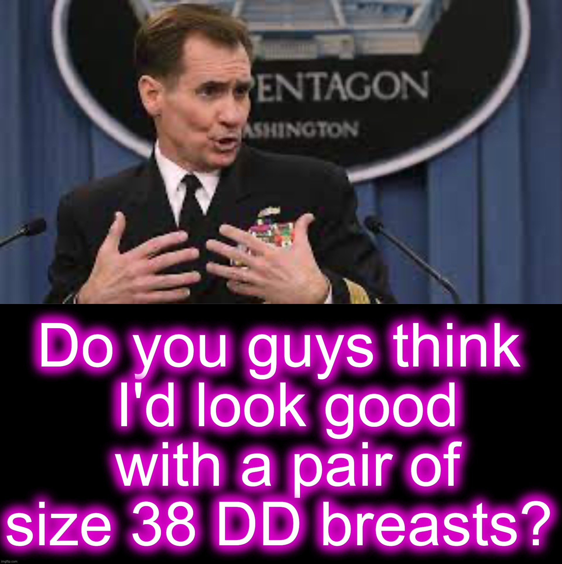 [warning: let-ME-ask-YOU-a-question-now satire] | Do you guys think
 I'd look good
 with a pair of size 38 DD breasts? | image tagged in black box | made w/ Imgflip meme maker