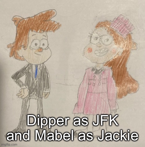 Brian Griffin as Lee Harvey Oswald | Dipper as JFK and Mabel as Jackie | made w/ Imgflip meme maker