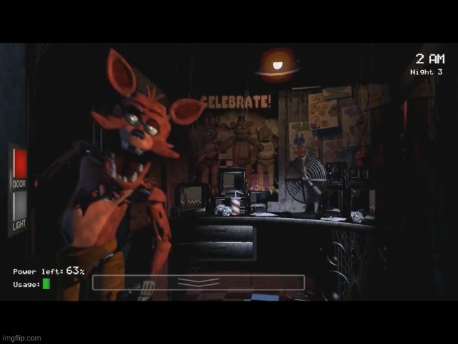 Foxy Jumpscare fnaf 1 | image tagged in foxy jumpscare fnaf 1 | made w/ Imgflip meme maker