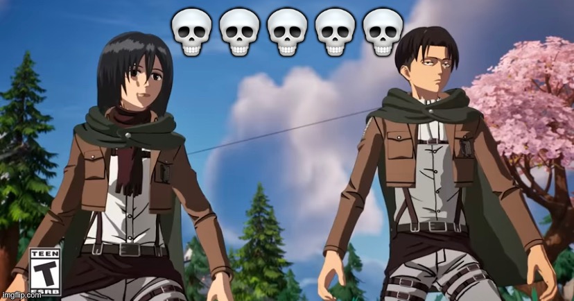ain’t no way it’s the guy from fortnite ;-; | 💀💀💀💀💀 | image tagged in attack on titan | made w/ Imgflip meme maker