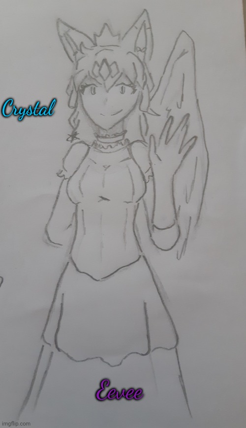 Crystal Eevee | Crystal; Eevee | image tagged in crystal eevee | made w/ Imgflip meme maker