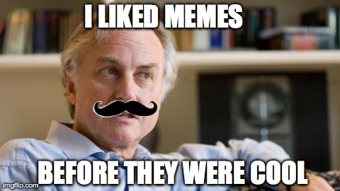 I LIKED MEMES BEFORE THEY WERE COOL | image tagged in hipster dawkins | made w/ Imgflip meme maker