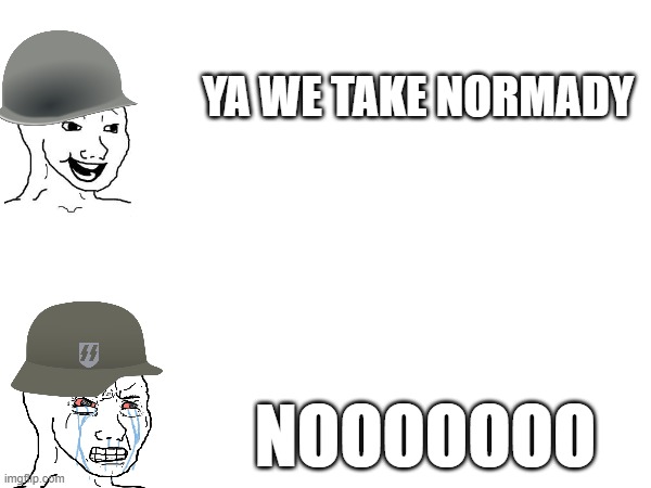 WW2 be like | YA WE TAKE NORMADY; NOOOOOOO | image tagged in cool | made w/ Imgflip meme maker