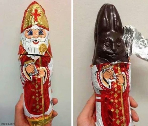 Easter bunny disguised as santa | image tagged in memes,funny,you had one job | made w/ Imgflip meme maker