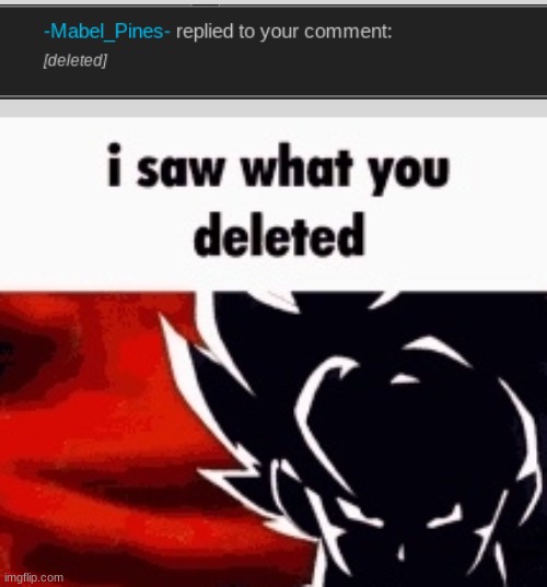 i saw what you deleted | image tagged in i saw what you deleted | made w/ Imgflip meme maker