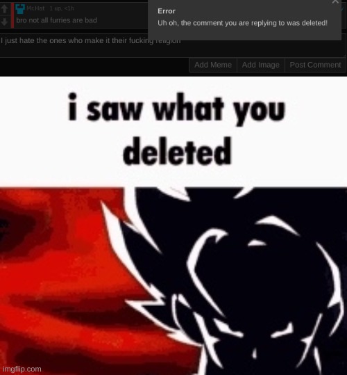 image tagged in i saw what you deleted | made w/ Imgflip meme maker