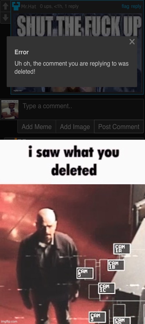 i saw what you deleted | image tagged in i saw what you deleted | made w/ Imgflip meme maker