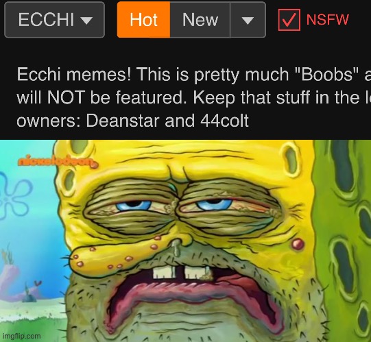 More servers pop out like this | image tagged in grossed out spongebob | made w/ Imgflip meme maker