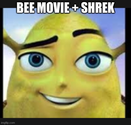 Bee shrek | BEE MOVIE + SHREK | image tagged in funny,funny memes,memes | made w/ Imgflip meme maker