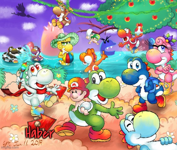 Yoshi's Island Fiesta | Haber | image tagged in yoshi's island fiesta | made w/ Imgflip meme maker