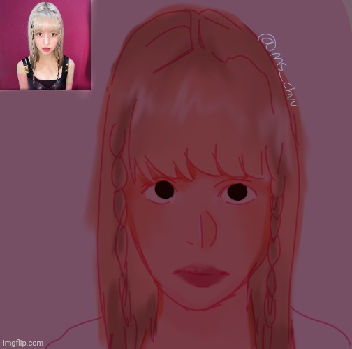 Lily from nmixx (I hate it sm) shoog shoog | image tagged in drawing,drawings | made w/ Imgflip meme maker