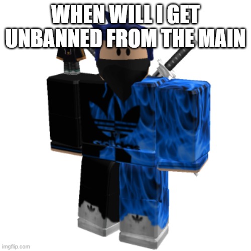 Zero Frost | WHEN WILL I GET UNBANNED FROM THE MAIN | image tagged in zero frost | made w/ Imgflip meme maker