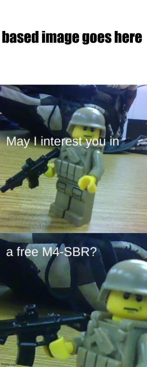 Free M4-SBR Template | based image goes here | image tagged in free m4-sbr template,why not | made w/ Imgflip meme maker