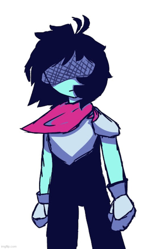 Kris Deltarune doodle because they're very ✨gender✨ | made w/ Imgflip meme maker